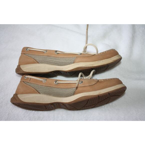 Sperry Women's 7M Top-Sider Boat Shoes Angelfish Linen/Oat - Picture 3 of 7